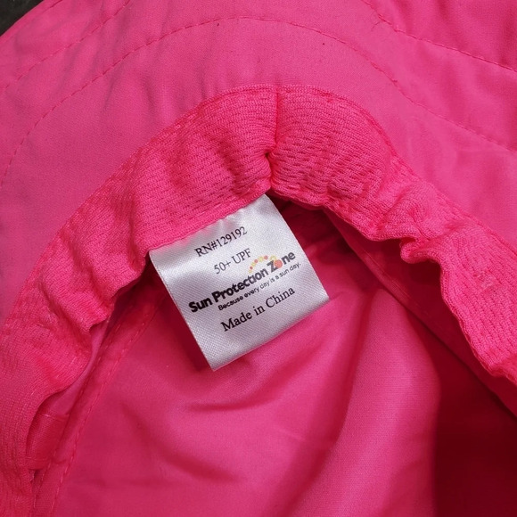 Sun Protection Zone Pink Floral Kids Hat - Picture 7 of 8